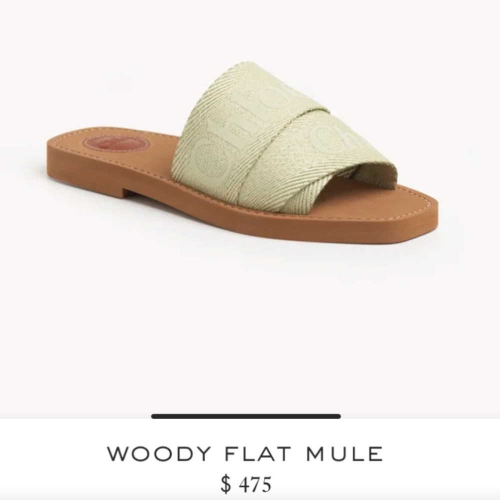 BRAND NEW CHLOE WOODY FLAT MULE